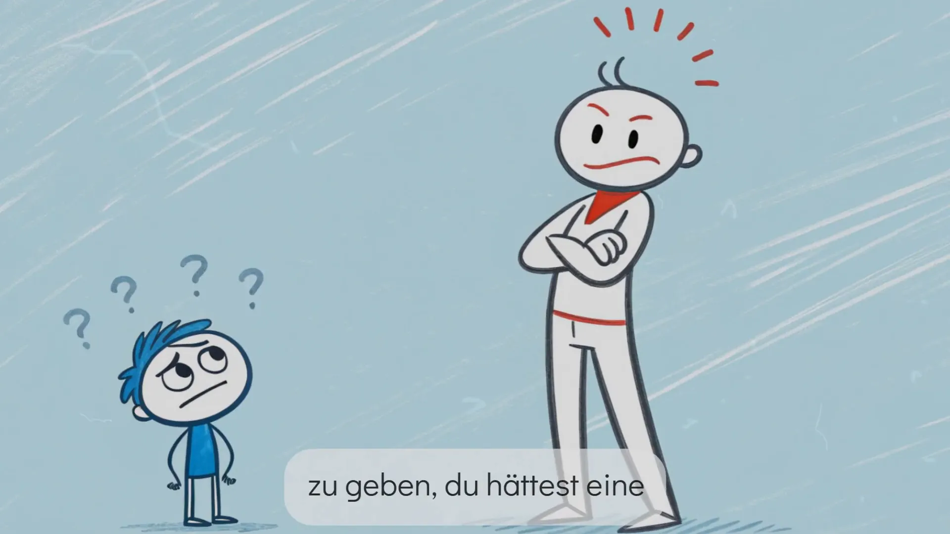 Person schützt sich vor Manipulation