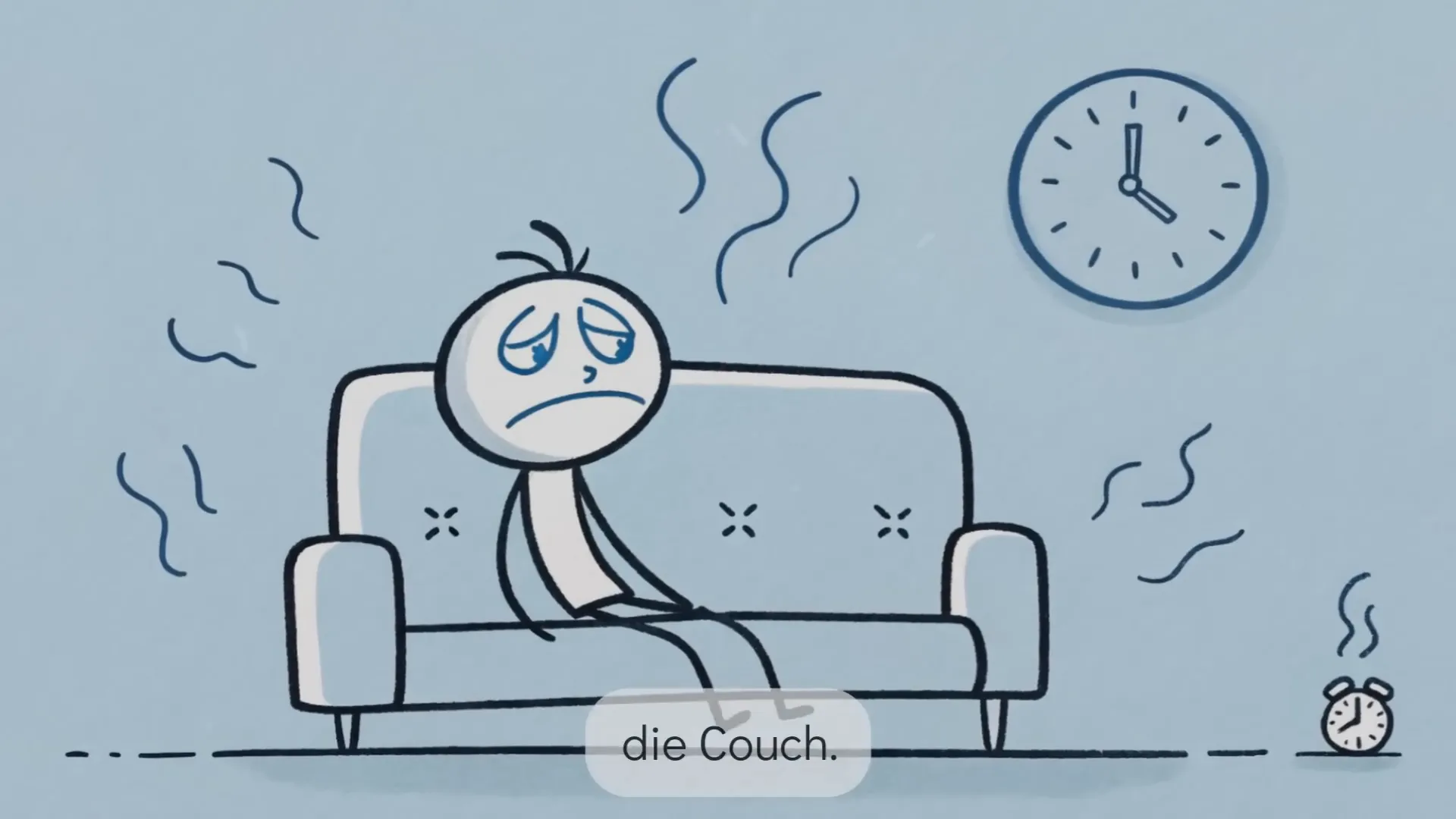 Person kommt müde von der Arbeit nach Hause