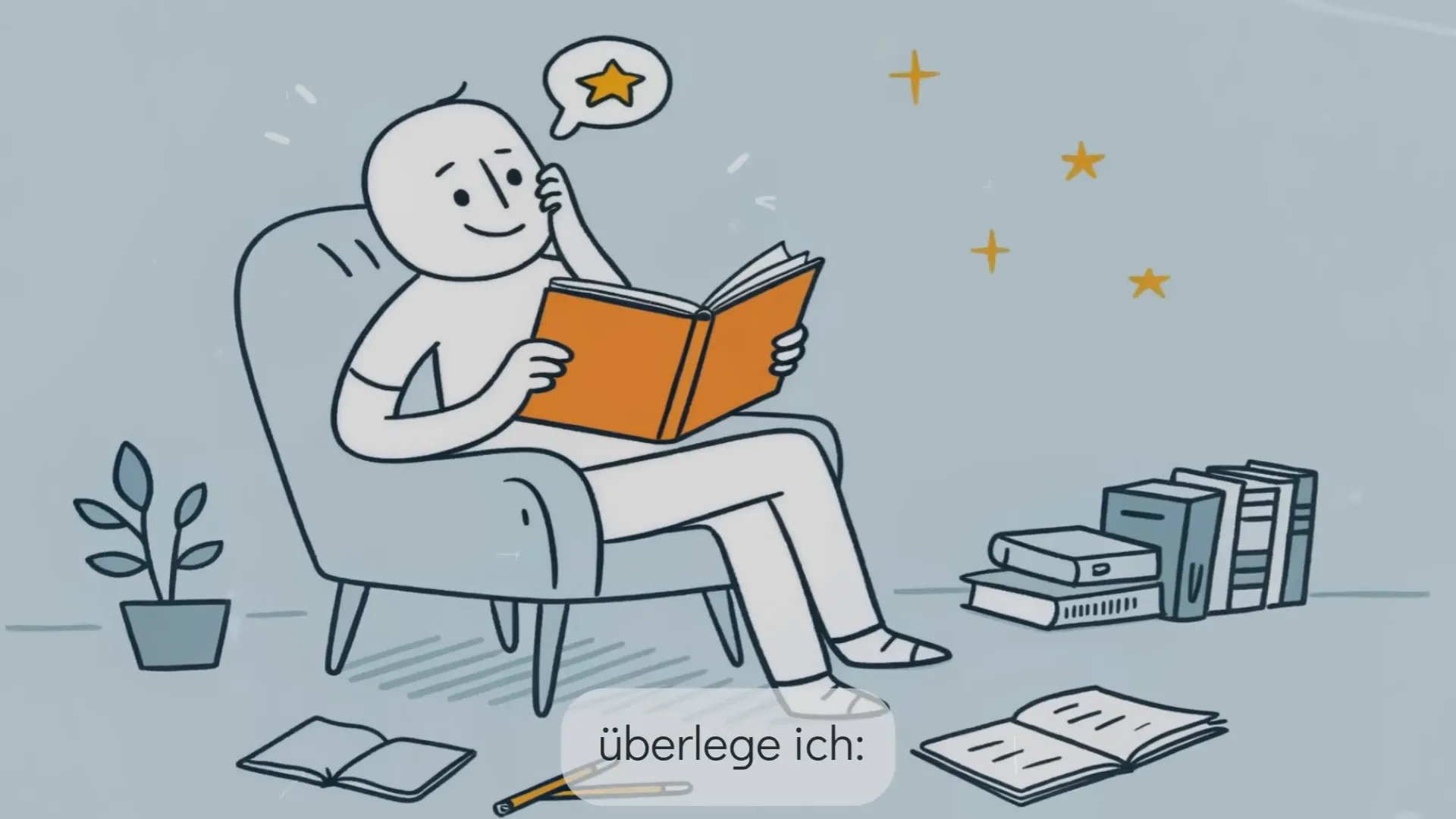 Mehrere Bücher eines Autors übereinander