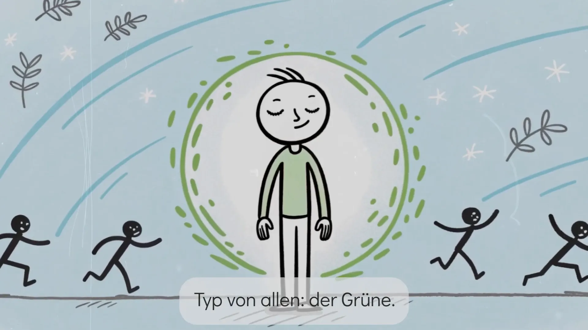 Grüner Persönlichkeitstyp als ruhiger und loyaler Teamplayer