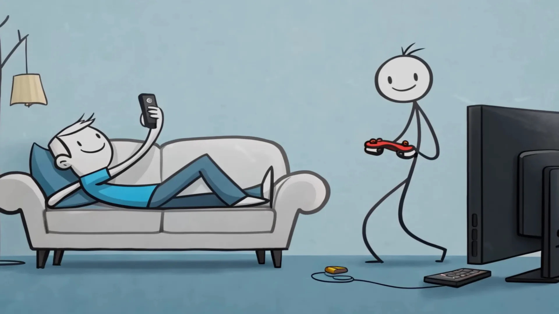 Smartphone mit Social‑Media‑Apps, die Zeit fressen