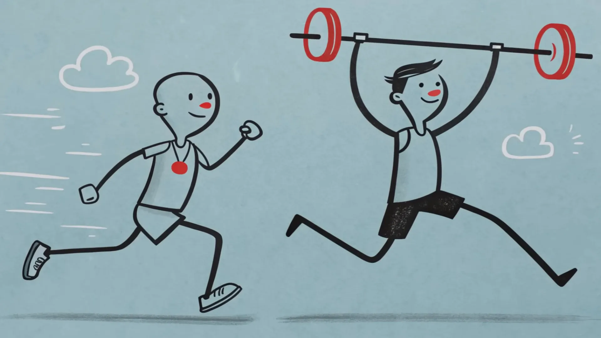 Athlet beim Grundlagentraining: Laufen und Heben