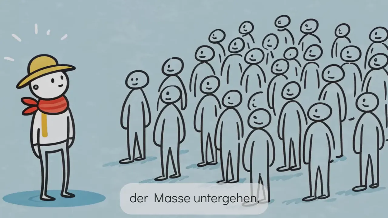 Person walking into a room, attracting attention