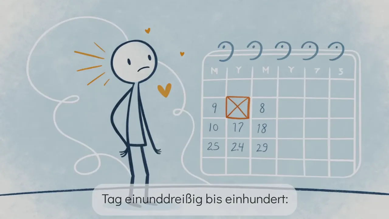 Progressionskurve: Am Anfang flach, dann exponentieller Anstieg