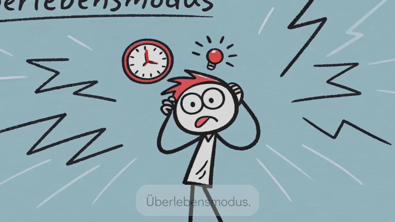 Stress zeigt sich im Gesicht: Falten, Unreinheiten, müder Blick