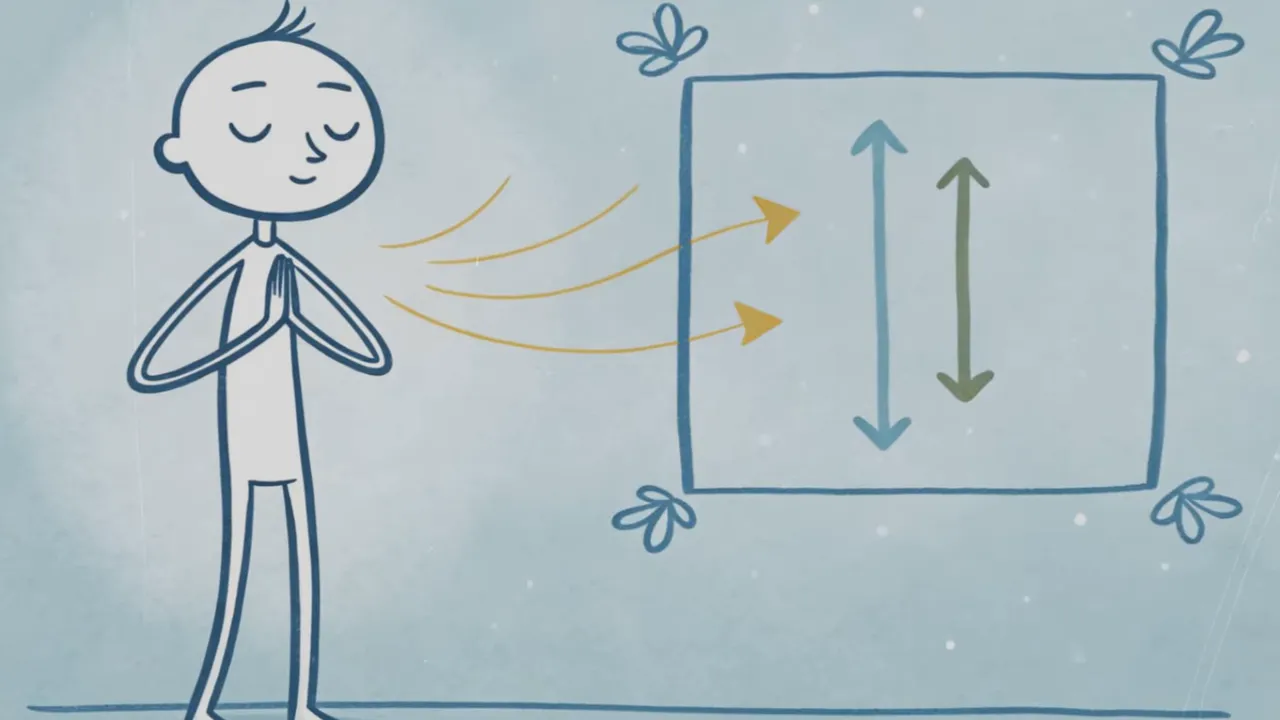 Demonstration Box Breathing: 4 Sekunden Einatmen, Halt, Ausatmen, Halt