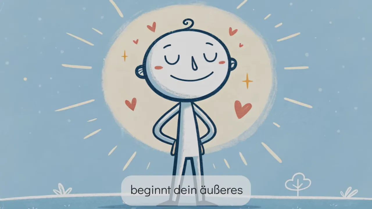 Mann steht selbstbewusst im Spiegel