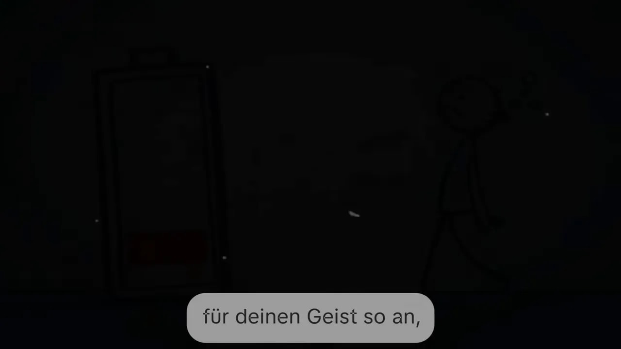fast leere batterie neben erschöpft gehender figur