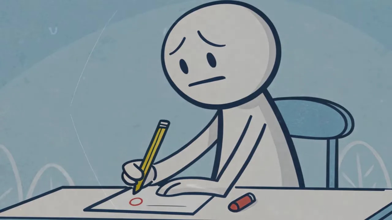 Person schreibt Tagebuch an einem Tisch, daneben Diagramme und die Wörter diary und screen drence